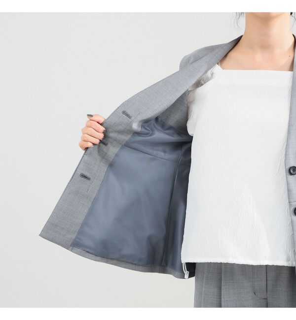 Demi-Luxe BEAMS 「エディター東原妙子 &times; Demi-Luxe BEAMS / ツイル ペプラム ジレ」|ダウン|