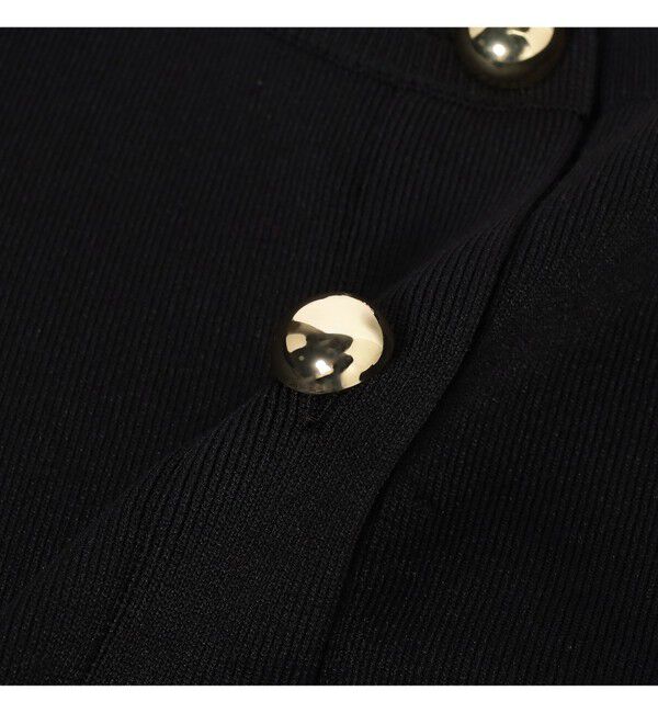 Ray BEAMS 「メタル ボタン クルーネック カーディガン」|カーディガン|