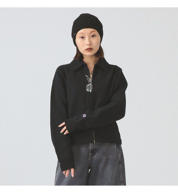 Ray BEAMS 「【別注】Champion / ジップ スウェット」|スウェット・ジャージ|BLACK