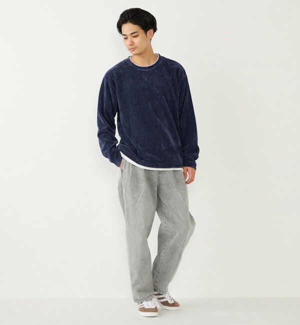 SHIPS Colors 「SHIPS Colors: テーパード ワイド トラウザー デニム◇」|デニム|