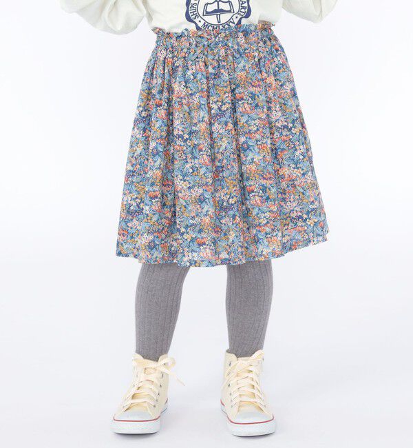 SHIPS KIDS「SHIPS KIDS:100～130cm / リバティ スカート」|フレア|ブルー系