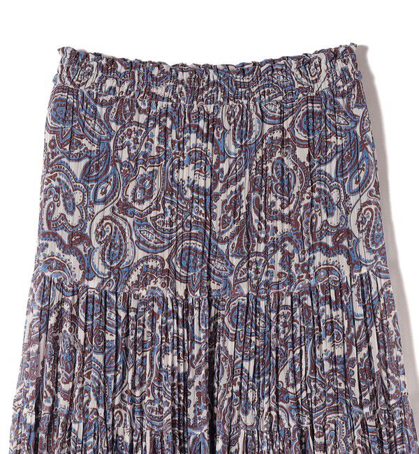 SHIPS for women「〈手洗い可能〉楊柳 プリーツ ペイズリー ティアード スカート」|スカート|