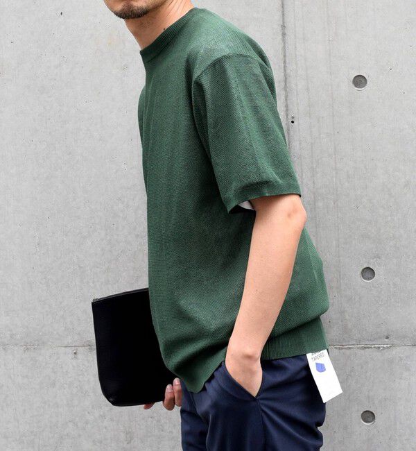 SHIPS any「SHIPS any: 〈手洗い可能〉リネンミックス サマーニット リラックス シアー Tシャツ◇」|Tシャツ・カットソー|