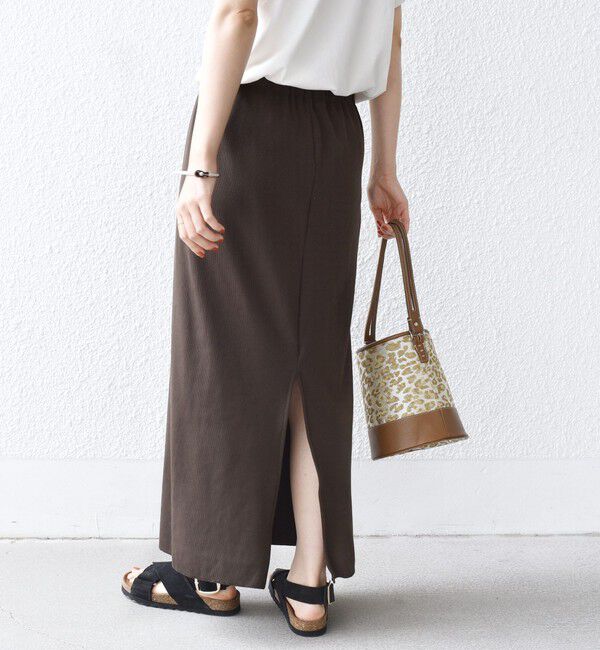 SHIPS for women「〈手洗い可能〉リブ ジャージー 2WAY ストレッチ スカート」|スカート|