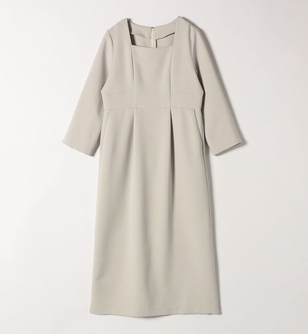 quaranciel「quaranciel:〈洗濯機可能〉ダブルクロス スクエアネック ロング ワンピース（セットアップ対応）」|ワンピース|