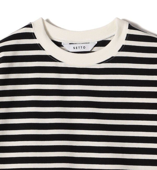 SHIPS for women「【SHIPS別注】SETTO:ボーダー ハーフ スリーブ」|Tシャツ・カットソー|