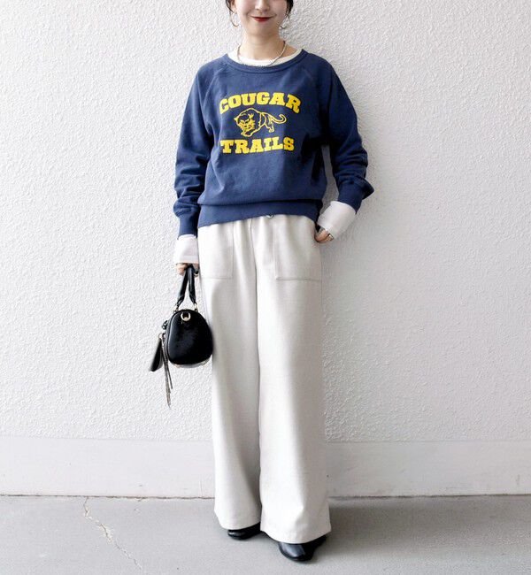 SHIPS any「Mixta:〈洗濯機可能〉ラグラン ロゴ クルーネック プルオーバー」|スウェット・ジャージ|