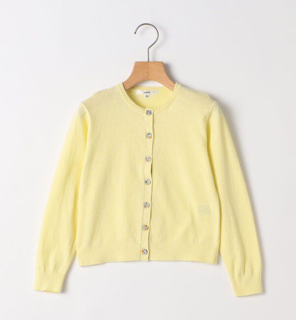 SHIPS KIDS「SHIPS KIDS:100～130cm / リバティ ボタン カーディガン」|カーディガン|イエロー