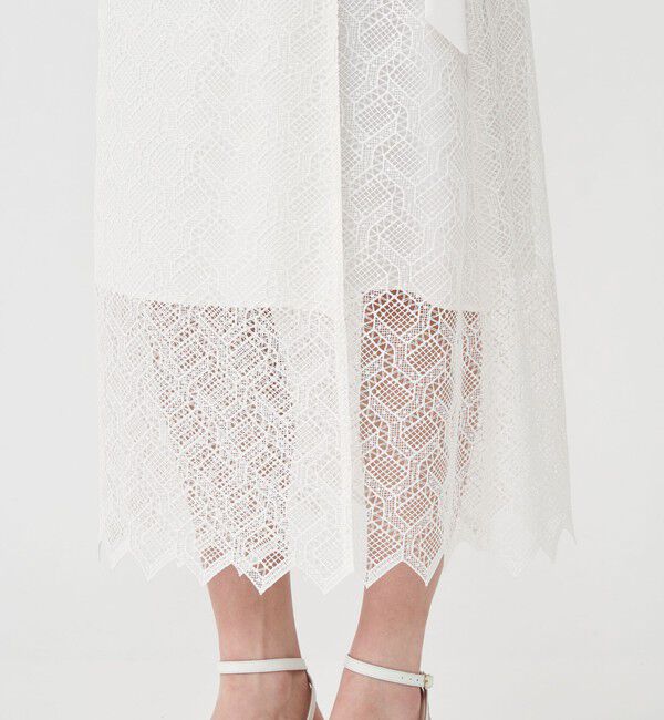 Ballsey「ジオメトリックレース ラップロングスカート」|タイト|