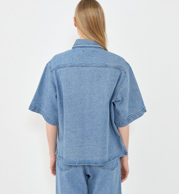GALERIE VIE「ハイツイストデニム オーバーシャツ」|シャツ・ブラウス|