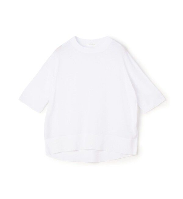 GALERIE VIE「クレープコットン ハーフスリーブプルオーバー」|ニット・セーター|11 ホワイト