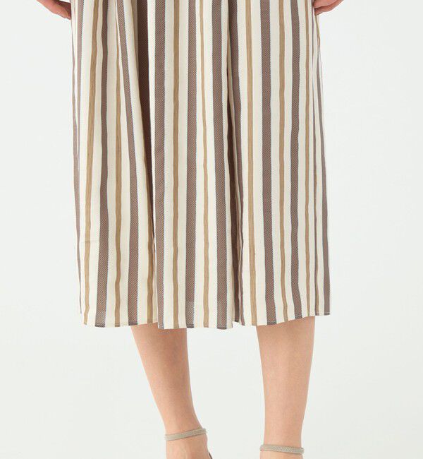 TOMORROWLAND collection「エフェクトストライプ フレアスリーブワンピース」|ワンピース|