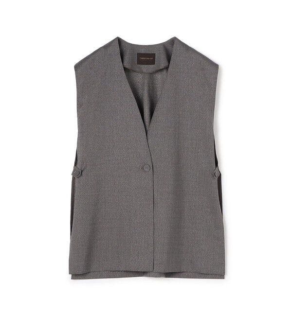 TOMORROWLAND collection「ラメグレー Vネックジレ」|ベスト・ジレ|15 グレー