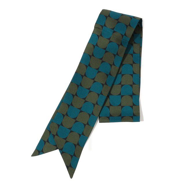 TOMORROWLAND GOODS「TOMORROWLAND ジオメトリック柄 シルクスカーフ」|バンダナ・スカーフ|66 ブルー系