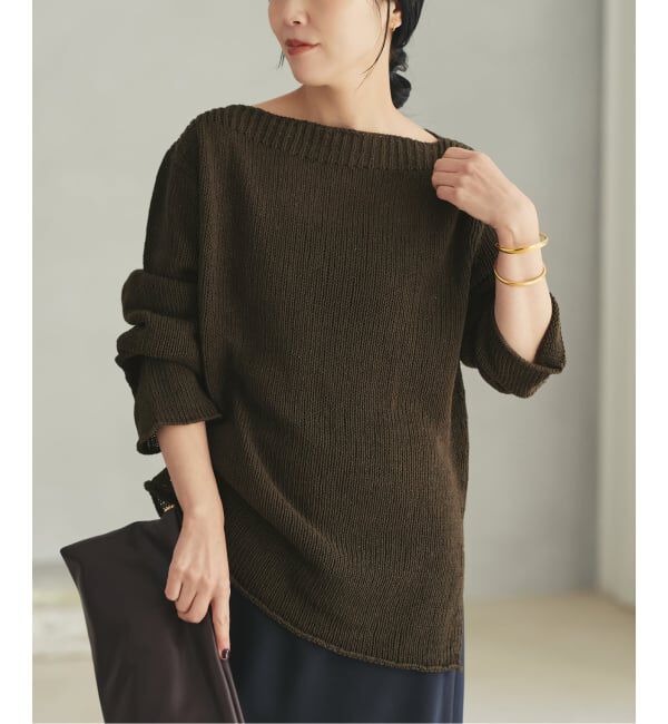 Plage「《予約》Silk lili B/N ニット」|ニット・セーター|ブラウン