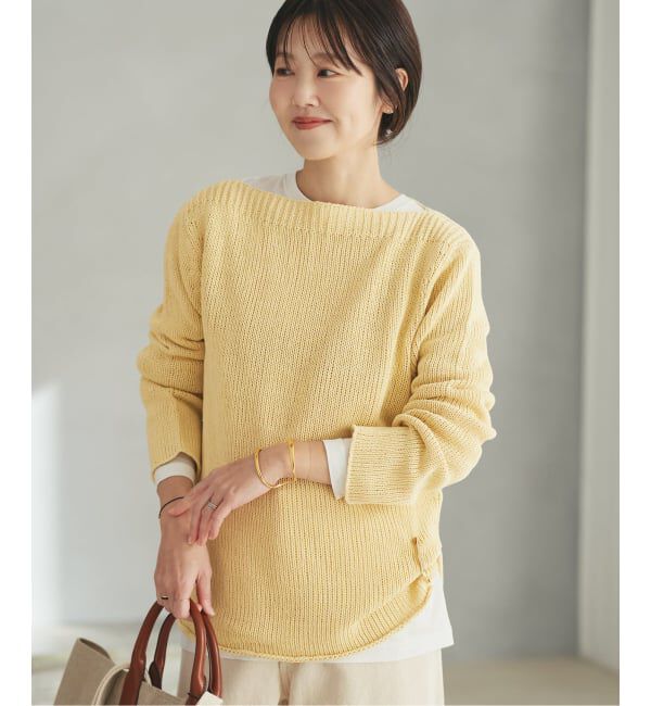 Plage「《予約》Silk lili B/N ニット」|ニット・セーター|イエロー