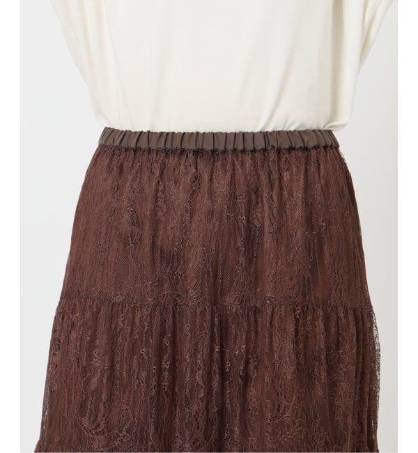 SLOBE IENA「レースティアードスカート」|スカート|