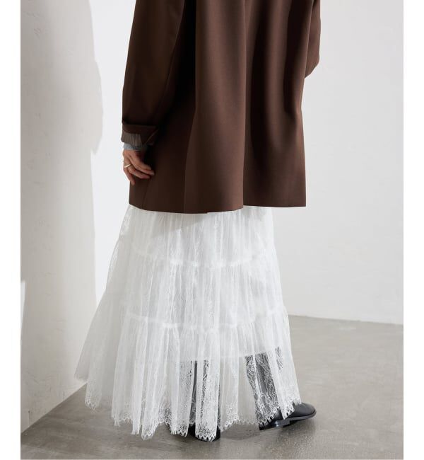 SLOBE IENA「レースティアードスカート」|スカート|