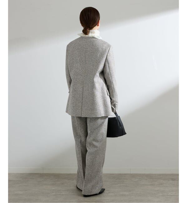 IENA「&NAVY ツイーディーパンツ」|スラックス|