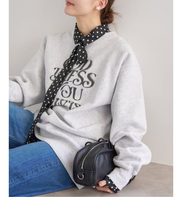 IENA「《WEB限定/追加4予約》サテンドットタイ付ブラウス」|シャツ・ブラウス|