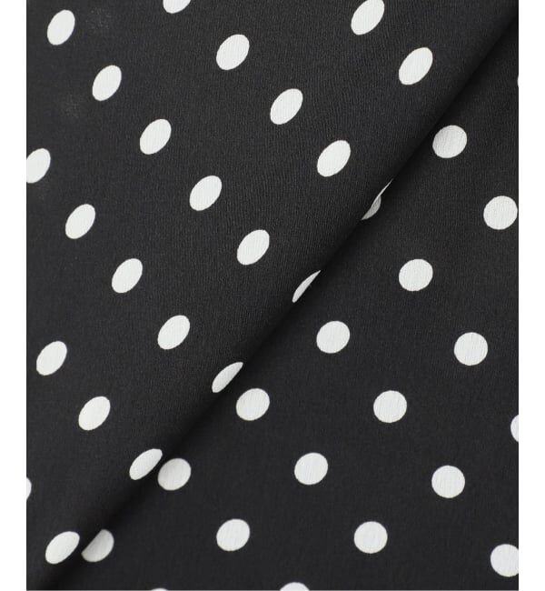 IENA「《WEB限定/追加4予約》サテンドットタイ付ブラウス」|シャツ・ブラウス|