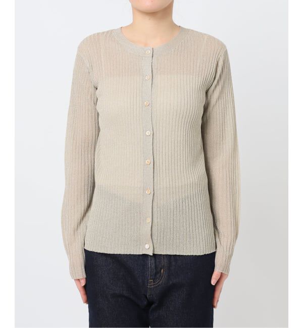 SLOBE IENA「《予約》ラメリブカーディガン」|カーディガン|