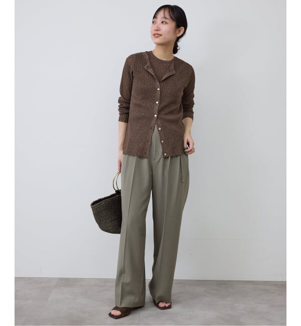 SLOBE IENA「《予約》ラメリブカーディガン」|カーディガン|