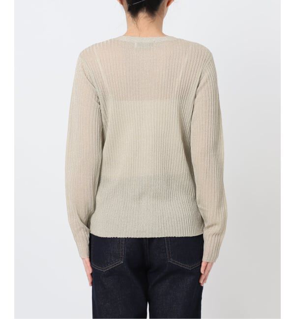 SLOBE IENA「《予約》ラメリブカーディガン」|カーディガン|