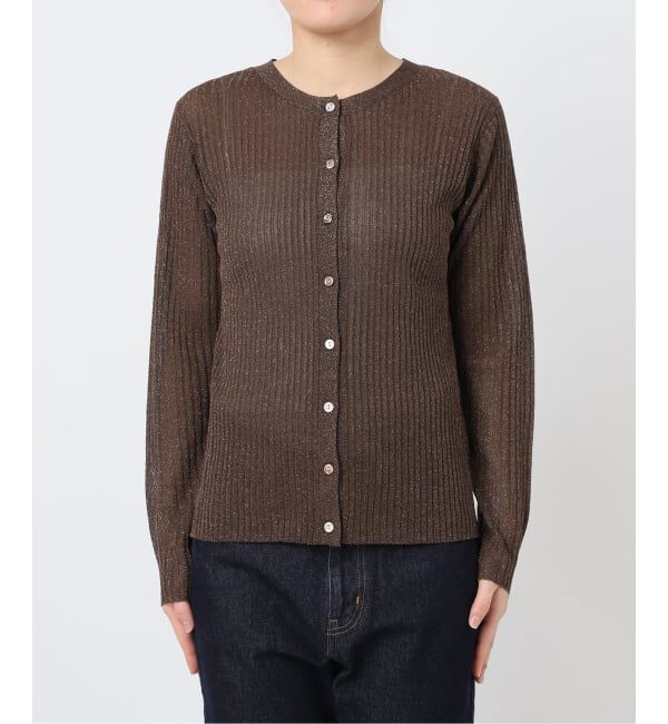 SLOBE IENA「《予約》ラメリブカーディガン」|カーディガン|