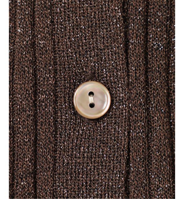 SLOBE IENA「《予約》ラメリブカーディガン」|カーディガン|