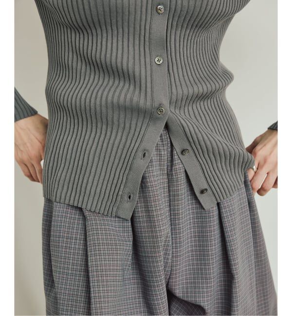 VERMEIL par iena「《予約》イタリア糸 RIB Vネックカーディガン」|カーディガン|