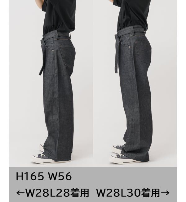 EDIFICE「LEVI&rsquo;S(R)/リーバイス(R) 別注 TWISTED BELTED デニムパンツ (L30)」|デニム|