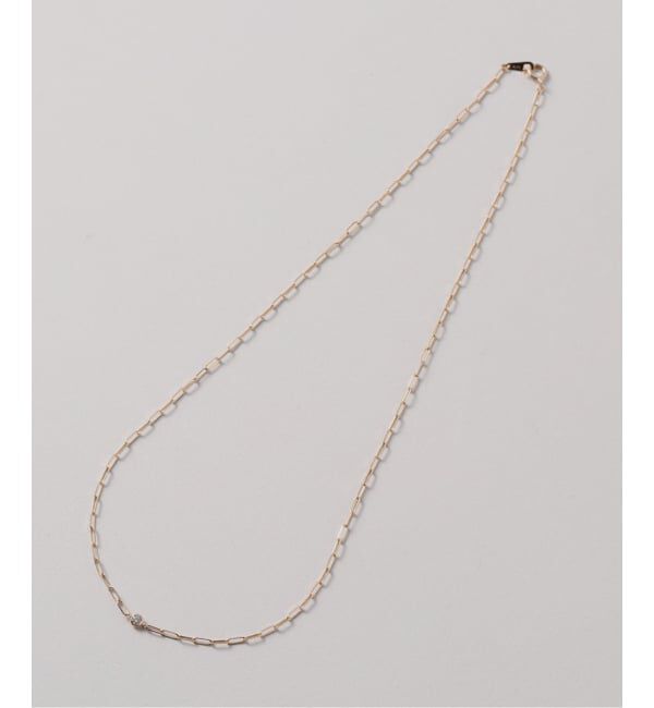 Lilas by Spick&Span「1粒ダイヤクリップチェーンネックレス K10」|ネックレス|