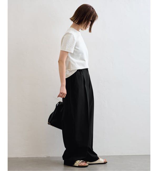 U by SPICK&SPAN「《追加2》2WAYトロタックイージーワイド」|スラックス|