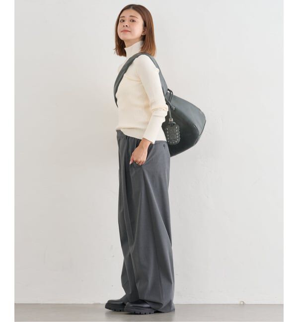 U by SPICK&SPAN「《追加2》2WAYトロタックイージーワイド」|スラックス|