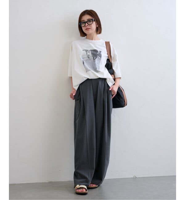 U by SPICK&SPAN「《追加2》2WAYトロタックイージーワイド」|スラックス|