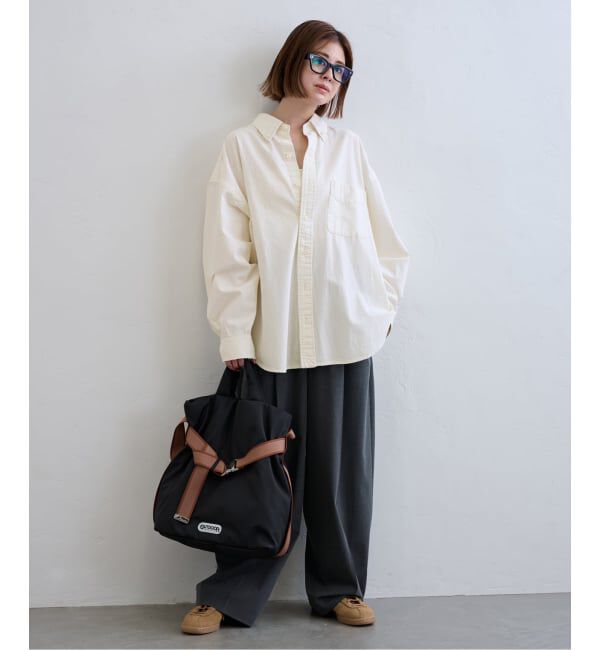 U by SPICK&SPAN「《追加2》2WAYトロタックイージーワイド」|スラックス|