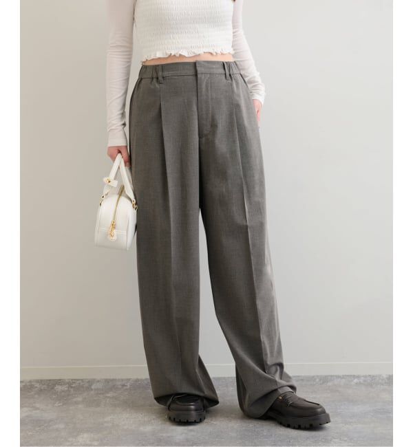 U by SPICK&SPAN「《追加2》2WAYトロタックイージーワイド」|スラックス|