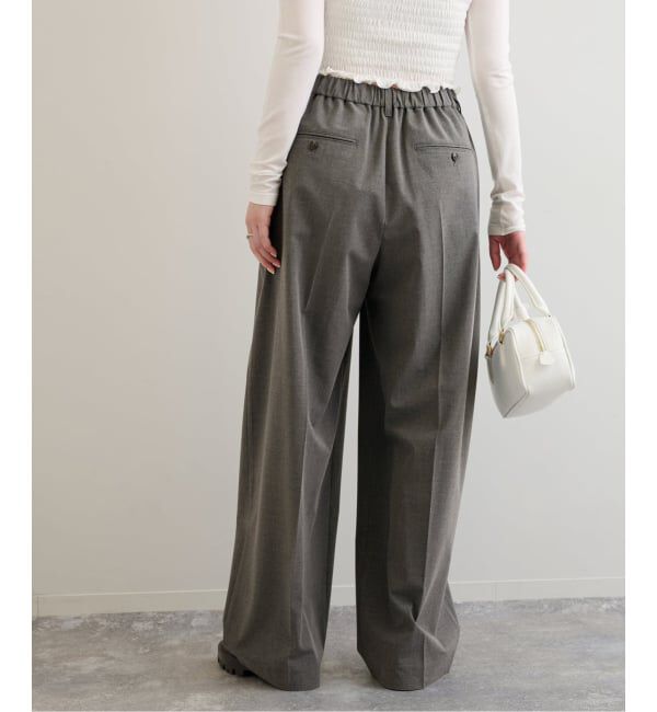 U by SPICK&SPAN「《追加2》2WAYトロタックイージーワイド」|スラックス|