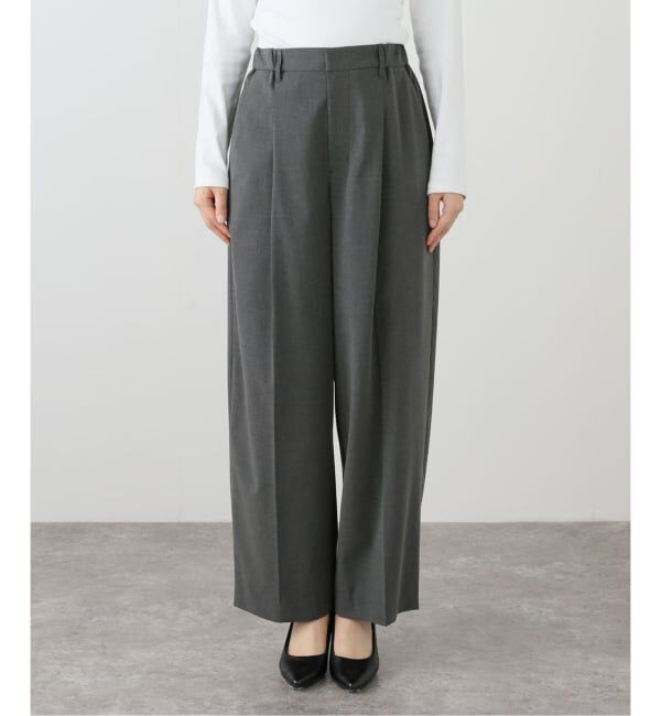 U by SPICK&SPAN「《追加2》2WAYトロタックイージーワイド」|スラックス|