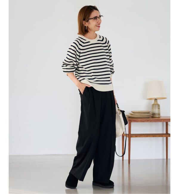 FRAMeWORK「AQUA クルーネックプルオーバー」|ニット・セーター|