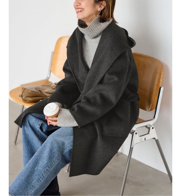 FRAMeWORK「SUPER160'sフーディショートコート」|その他|