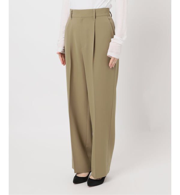 Spick and Span「トロストレッチ1タックパンツ」|スラックス|