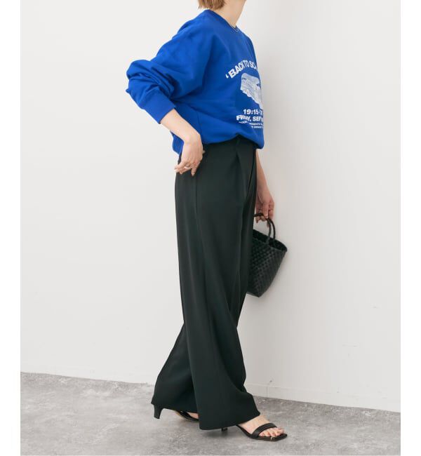 Spick and Span「トロストレッチ1タックパンツ」|スラックス|