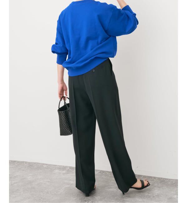 Spick and Span「トロストレッチ1タックパンツ」|スラックス|