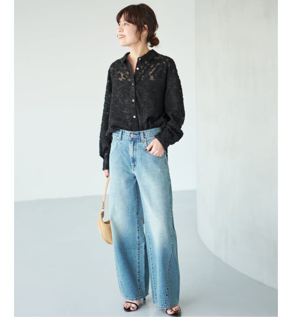 Spick and Span「《追加予約》シアージャガードシャツ」|シャツ・ブラウス|