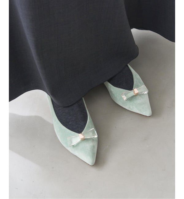  「ポインテッドクリアリボンフラット」|その他|グリーン C