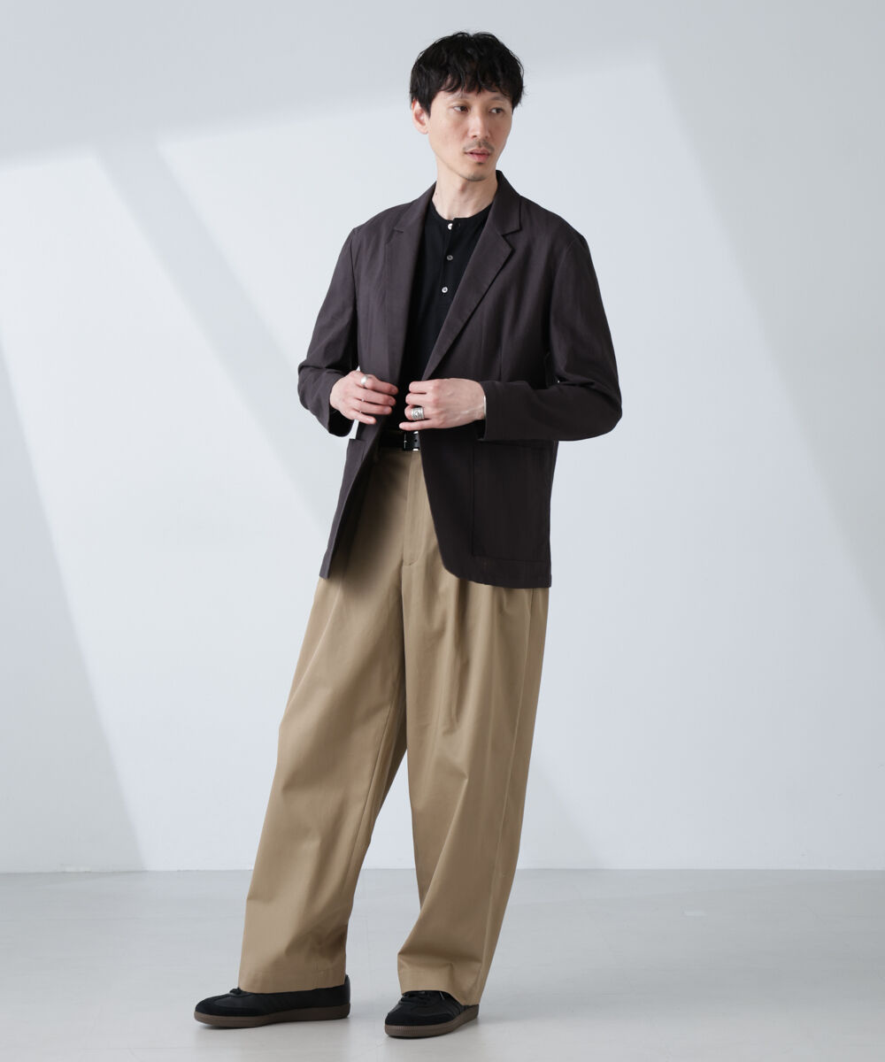 nano･universe「「大人のワイドパンツ」2タックワイドトラウザーズ」|チノ|