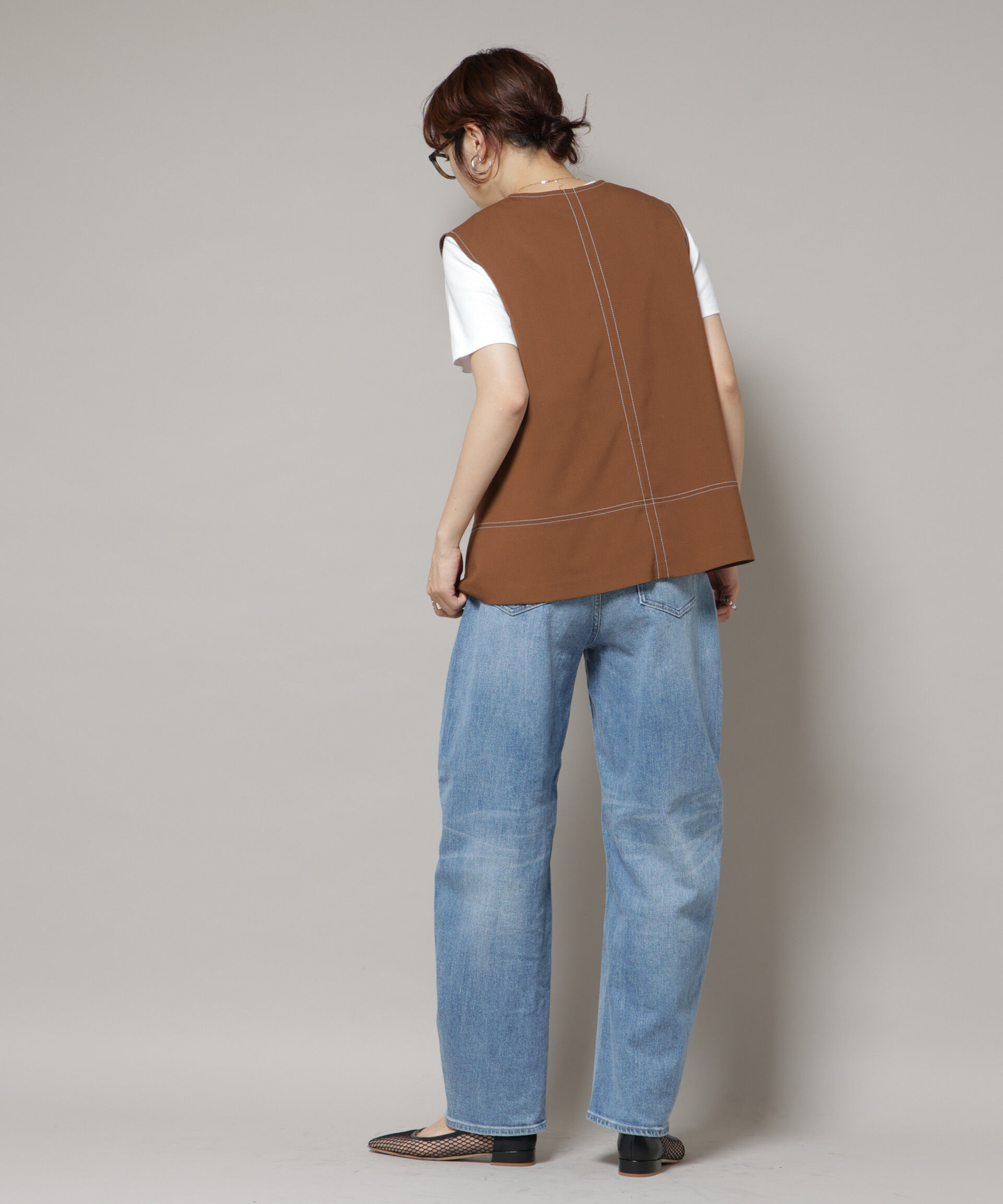 nano･universe「ドライウェザーストレッチバイカラーステッチベスト(セットアップ可)」|シャツ・ブラウス|