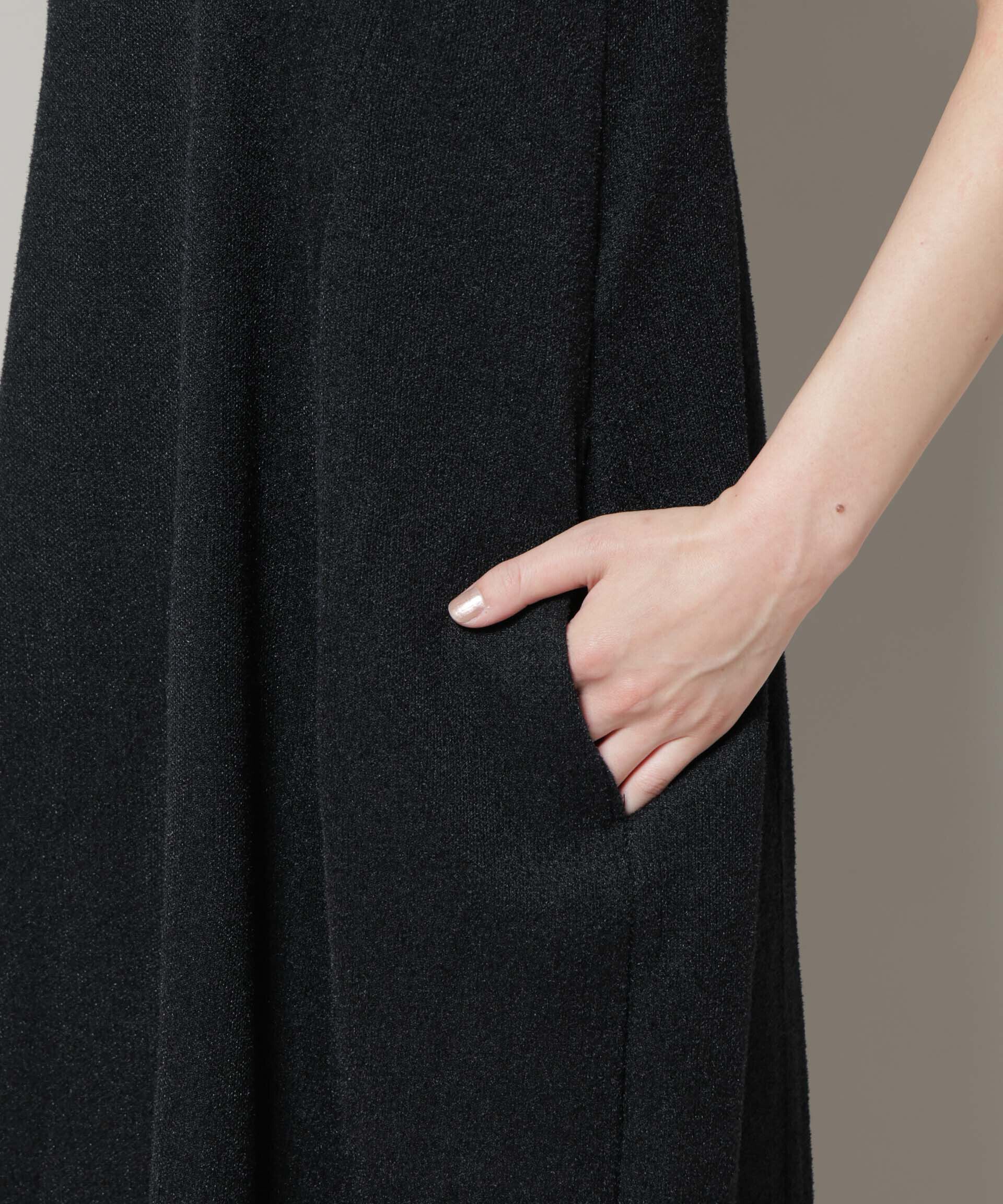 nano･universe「モール接結Uネックフォルムワンピース」|ワンピース|